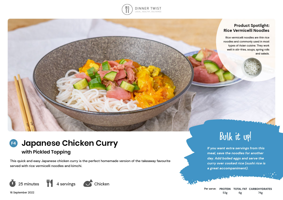 Japanese Chicken Curry With Pickled Topping | Dinner Twist