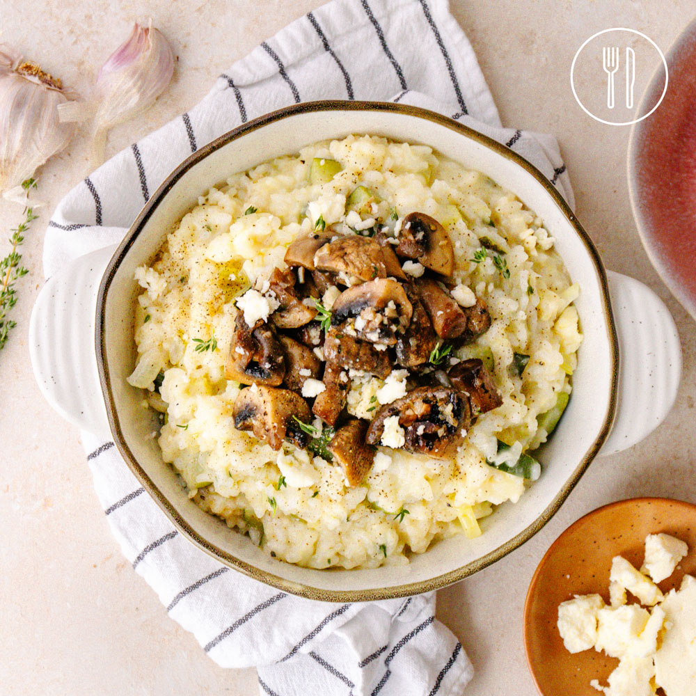 Garlic Mushroom Risotto | Dinner Twist